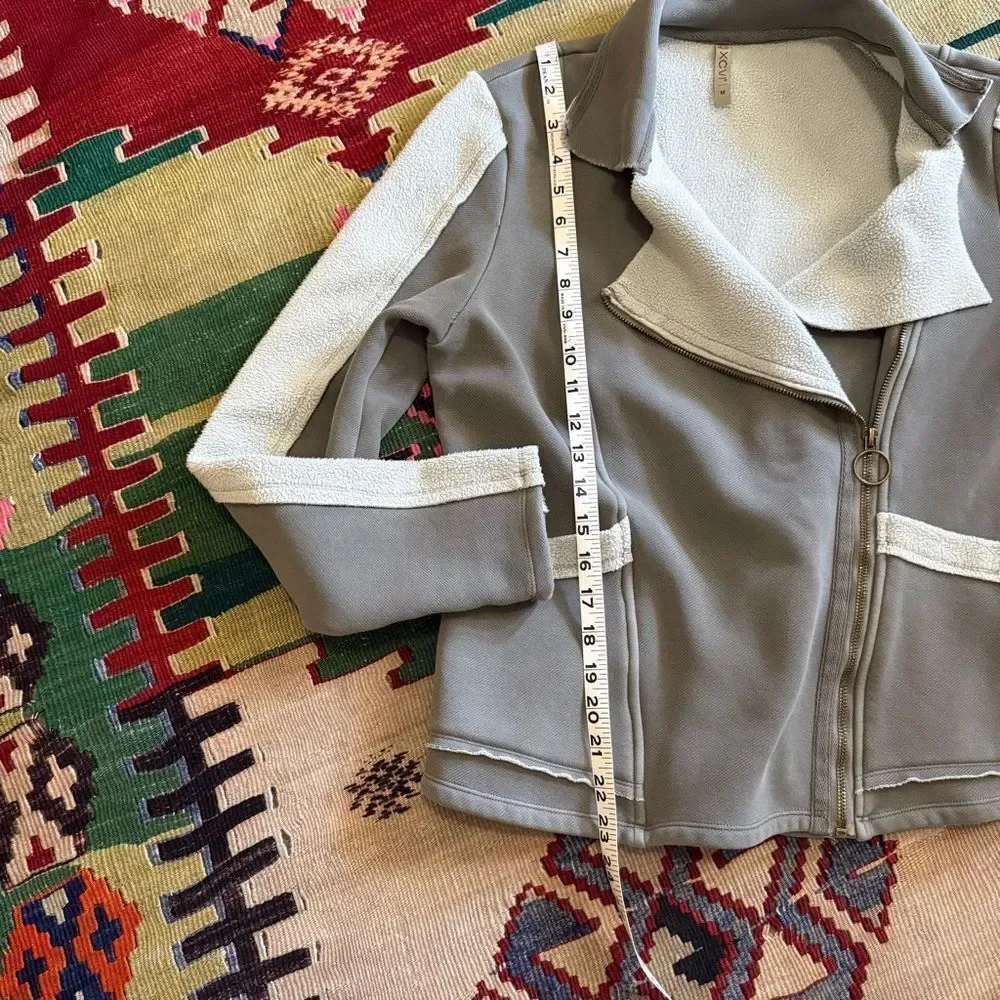 XCVI Sherpa/Suede Moto-Olive Jacket